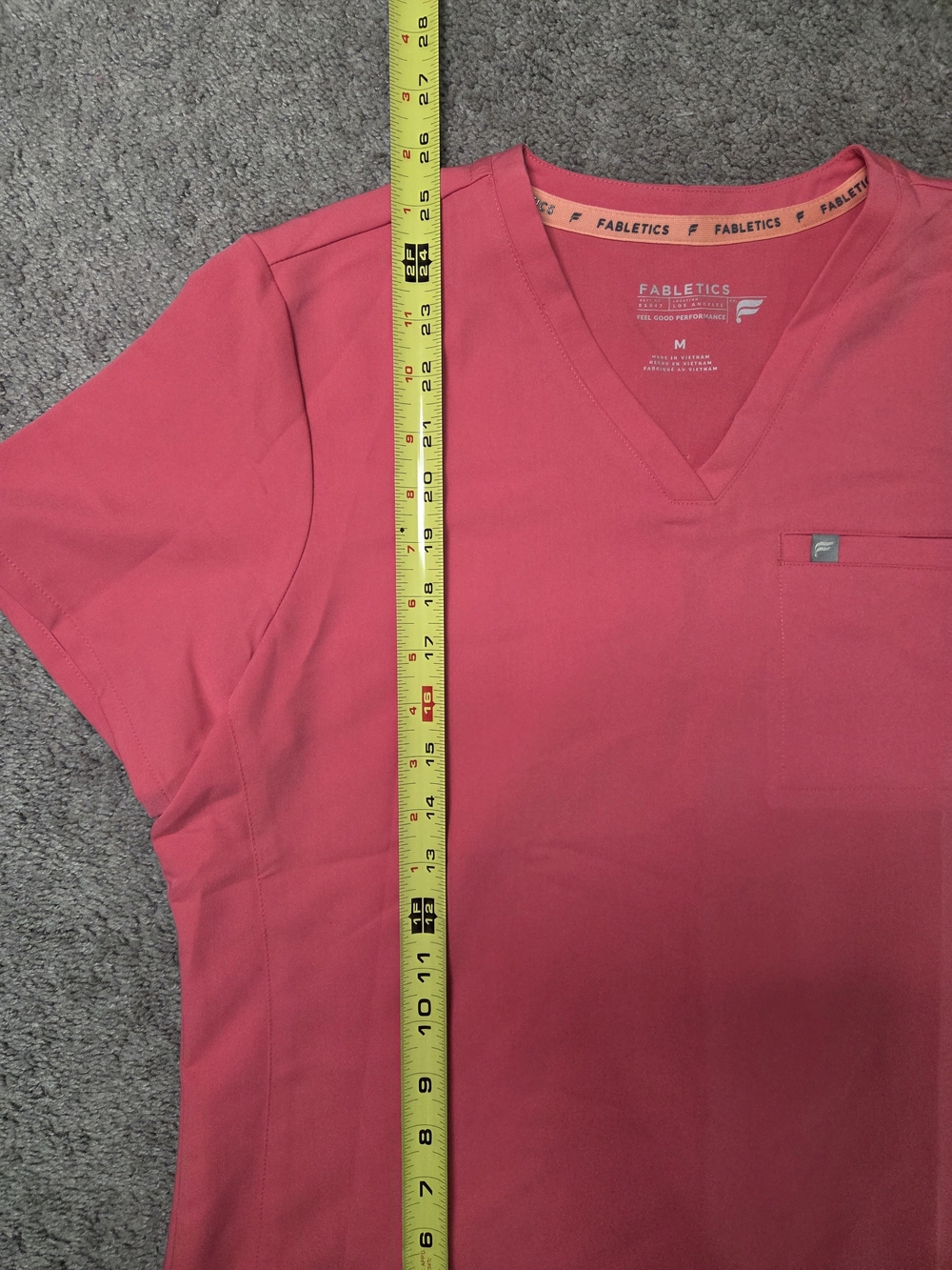 Fabletics Women’s Scrub Top Shirt in Pink - Picture 4 of 5